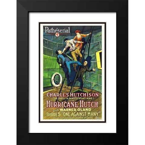 Hurricane Hutch, with Warner Oland, 1929 Black Modern Wood Framed Art Print with Double Matting by Hollywood Photo Archive