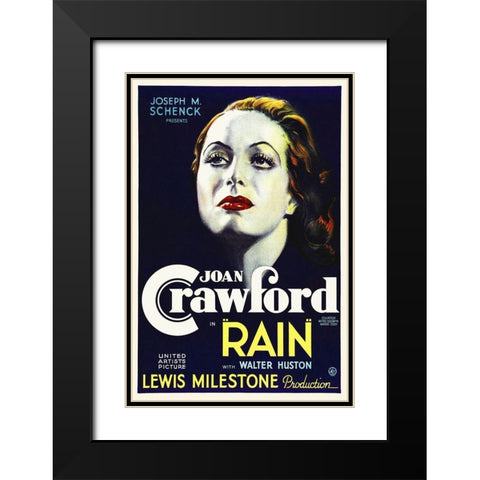 Joan Crawford Black Modern Wood Framed Art Print with Double Matting by Hollywood Photo Archive