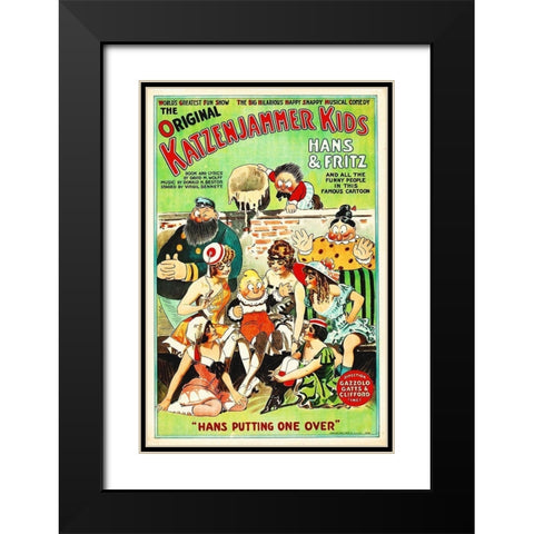 Katzenjammer Kids,  1918 Black Modern Wood Framed Art Print with Double Matting by Hollywood Photo Archive