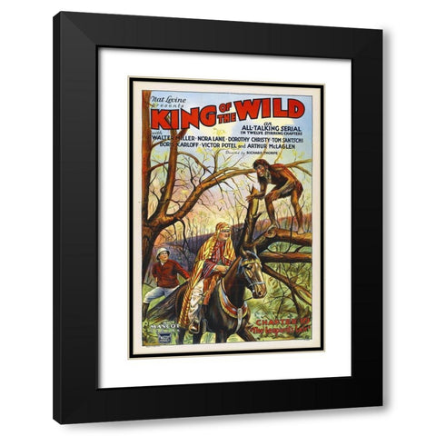 King of the Wild Black Modern Wood Framed Art Print with Double Matting by Hollywood Photo Archive