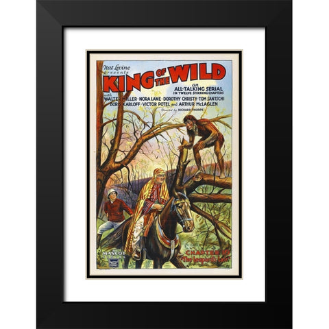 King of the Wild Black Modern Wood Framed Art Print with Double Matting by Hollywood Photo Archive