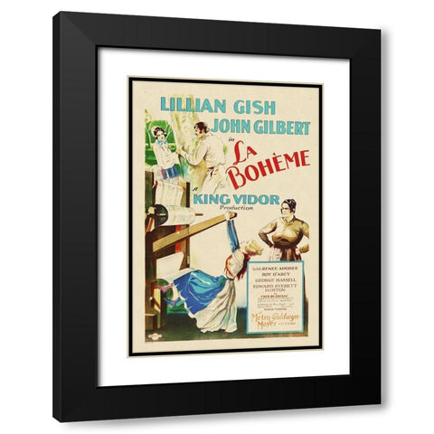La Boeheme Black Modern Wood Framed Art Print with Double Matting by Hollywood Photo Archive