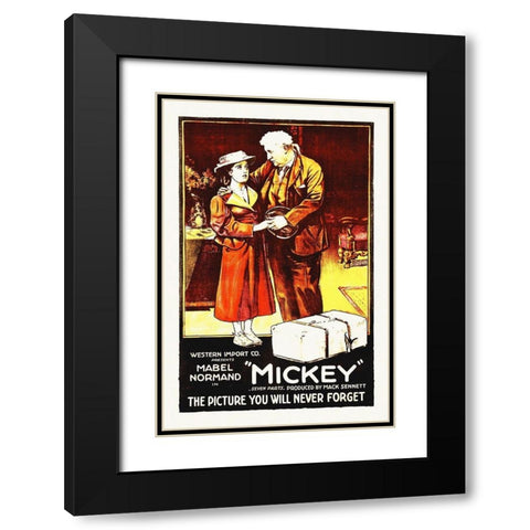 Micky Black Modern Wood Framed Art Print with Double Matting by Hollywood Photo Archive