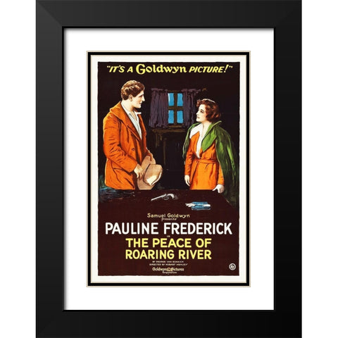 Peace of Roaring River Black Modern Wood Framed Art Print with Double Matting by Hollywood Photo Archive