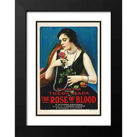 Poster, Rose of Blood, The 01 Black Modern Wood Framed Art Print with Double Matting by Hollywood Photo Archive