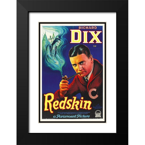 Richard Dix, Redskin Ad, 1926 Black Modern Wood Framed Art Print with Double Matting by Hollywood Photo Archive