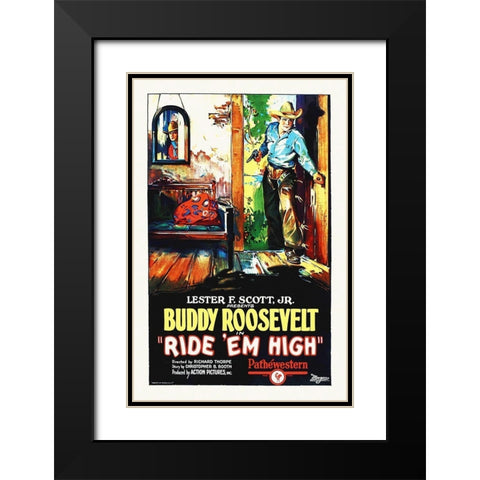 Ride em High Black Modern Wood Framed Art Print with Double Matting by Hollywood Photo Archive