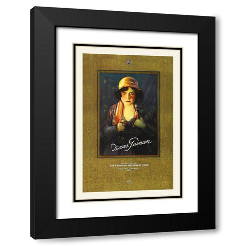 Texas Guinan Black Modern Wood Framed Art Print with Double Matting by Hollywood Photo Archive