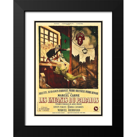 The Children of Paradise,  1945 Black Modern Wood Framed Art Print with Double Matting by Hollywood Photo Archive