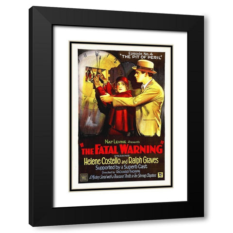The Fatal Warning 2 Black Modern Wood Framed Art Print with Double Matting by Hollywood Photo Archive