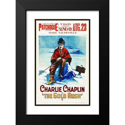 The Gold Rush poster Black Modern Wood Framed Art Print with Double Matting by Hollywood Photo Archive