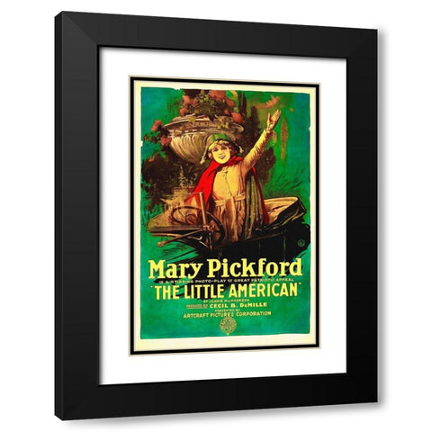 The Little American Black Modern Wood Framed Art Print with Double Matting by Hollywood Photo Archive