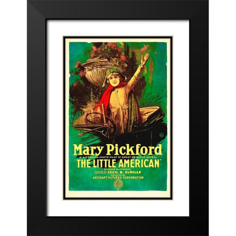 The Little American Black Modern Wood Framed Art Print with Double Matting by Hollywood Photo Archive