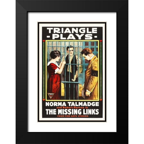 The Missing Links Black Modern Wood Framed Art Print with Double Matting by Hollywood Photo Archive