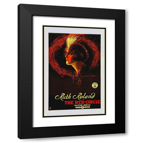 The Red Circle Black Modern Wood Framed Art Print with Double Matting by Hollywood Photo Archive