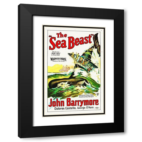 The Sea Beast Black Modern Wood Framed Art Print with Double Matting by Hollywood Photo Archive