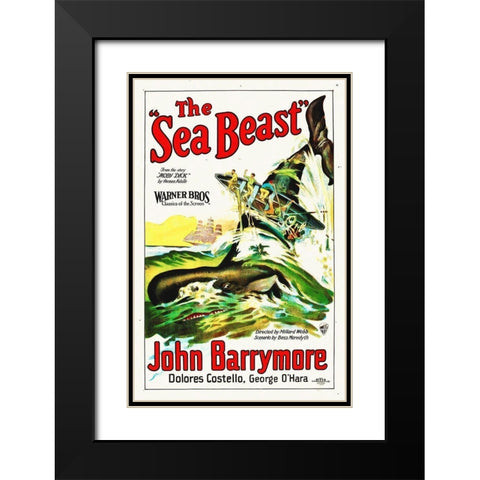 The Sea Beast Black Modern Wood Framed Art Print with Double Matting by Hollywood Photo Archive