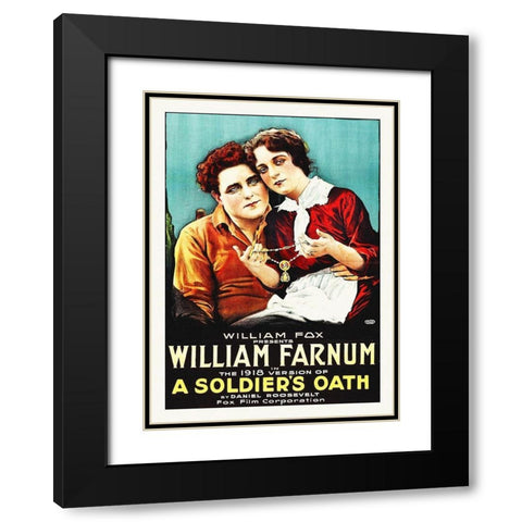 The Soldiers Oath Black Modern Wood Framed Art Print with Double Matting by Hollywood Photo Archive