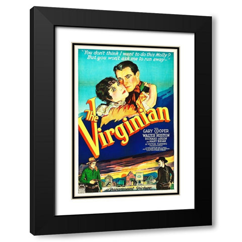 The Virginian Black Modern Wood Framed Art Print with Double Matting by Hollywood Photo Archive