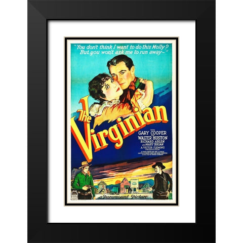 The Virginian Black Modern Wood Framed Art Print with Double Matting by Hollywood Photo Archive