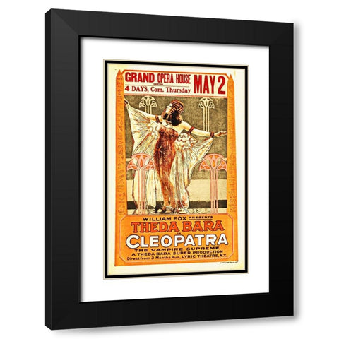 Theda Bara, Cleopatra Poster Black Modern Wood Framed Art Print with Double Matting by Hollywood Photo Archive