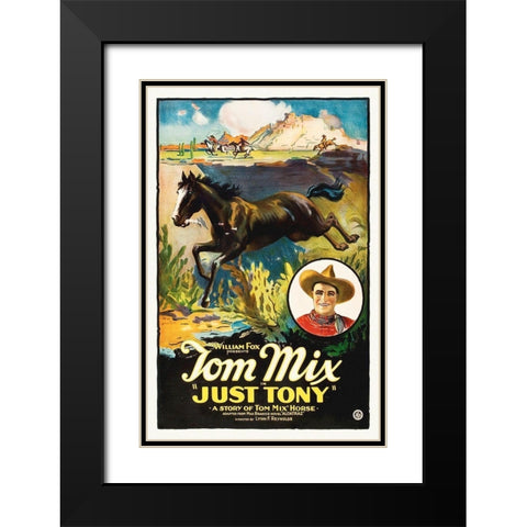 Tom Mix, Just Tony, 1928 Black Modern Wood Framed Art Print with Double Matting by Hollywood Photo Archive