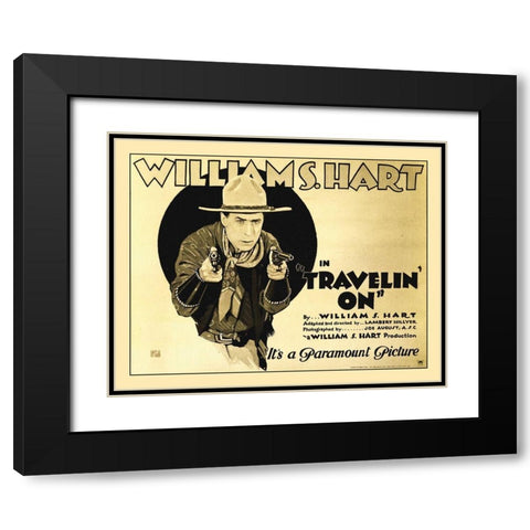 Travelin On Black Modern Wood Framed Art Print with Double Matting by Hollywood Photo Archive