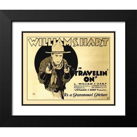 Travelin On Black Modern Wood Framed Art Print with Double Matting by Hollywood Photo Archive