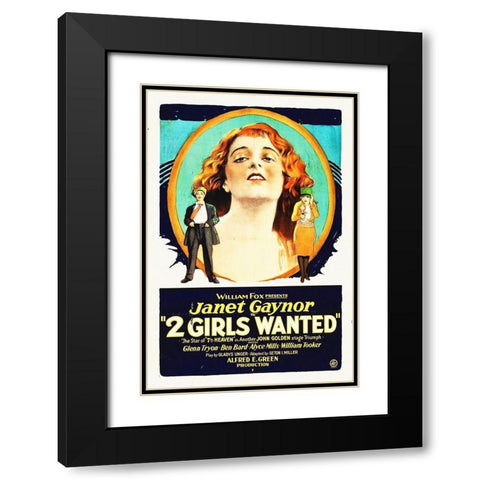 Two Girls Wanted Black Modern Wood Framed Art Print with Double Matting by Hollywood Photo Archive