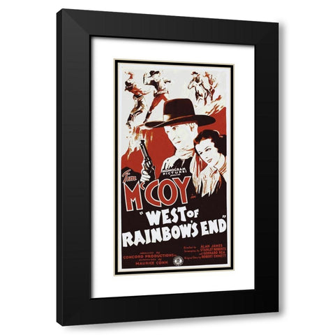 West of Rainbows End Black Modern Wood Framed Art Print with Double Matting by Hollywood Photo Archive