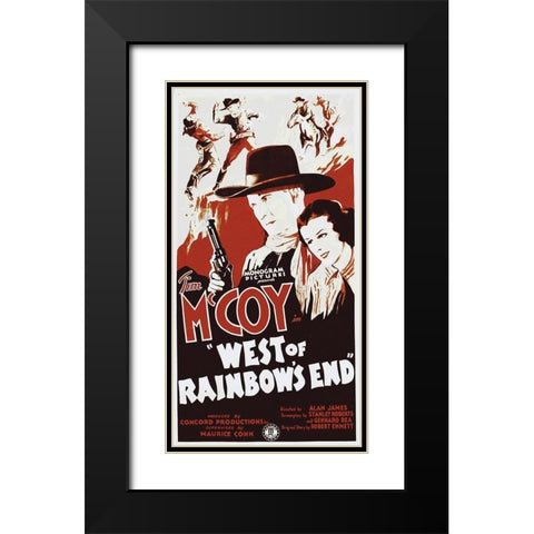 West of Rainbows End Black Modern Wood Framed Art Print with Double Matting by Hollywood Photo Archive