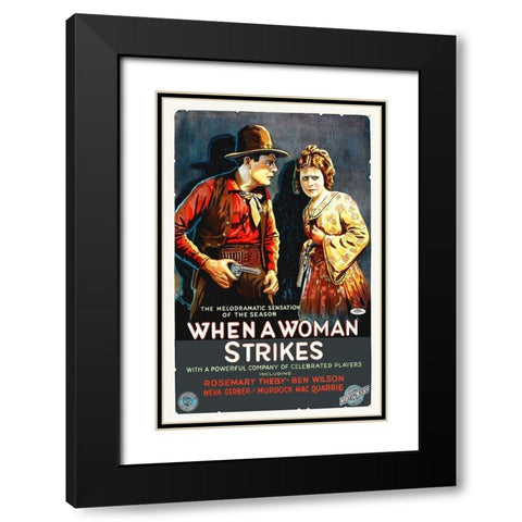 When A Woman Strikes, 1919 Black Modern Wood Framed Art Print with Double Matting by Hollywood Photo Archive