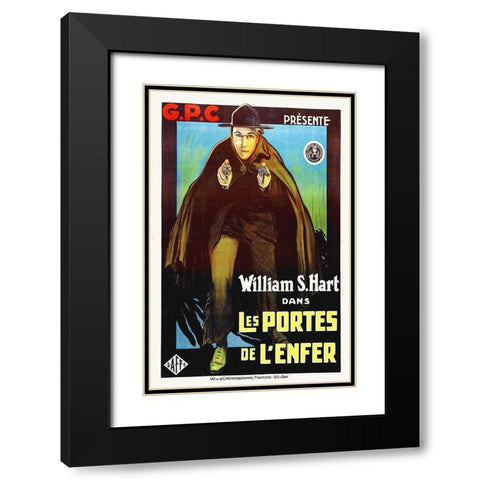 William S Hart, Hells Hinges, 1916 Black Modern Wood Framed Art Print with Double Matting by Hollywood Photo Archive