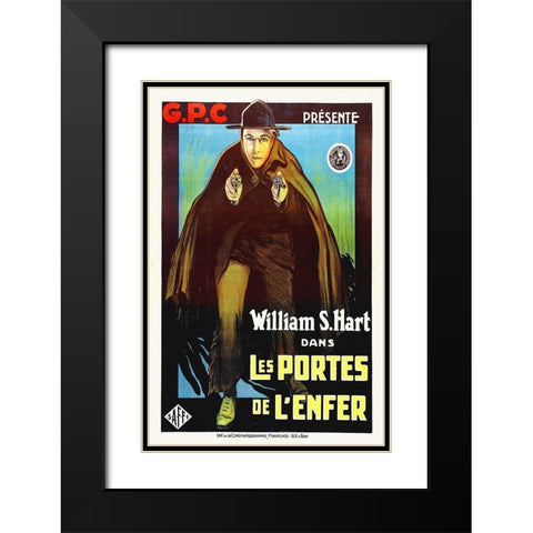 William S Hart, Hells Hinges, 1916 Black Modern Wood Framed Art Print with Double Matting by Hollywood Photo Archive