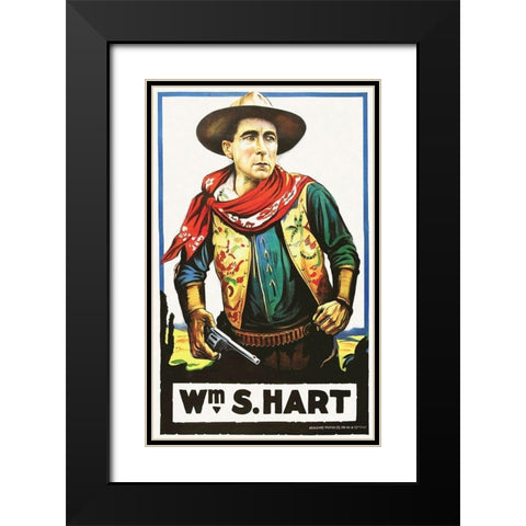 Wm S Hart Black Modern Wood Framed Art Print with Double Matting by Hollywood Photo Archive