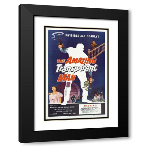 Amazing Transparent Man, 1959 Black Modern Wood Framed Art Print with Double Matting by Hollywood Photo Archive