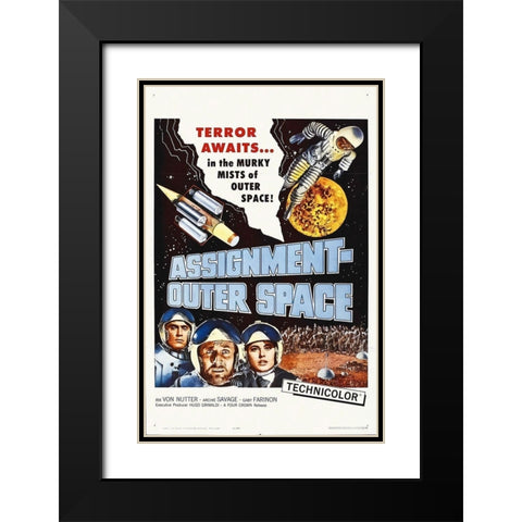 Assignment Outer Space Black Modern Wood Framed Art Print with Double Matting by Hollywood Photo Archive