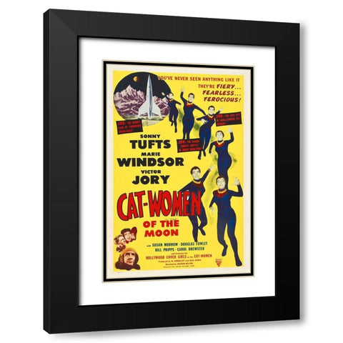 Cat-Women Of The Moon, 1954 Black Modern Wood Framed Art Print with Double Matting by Hollywood Photo Archive