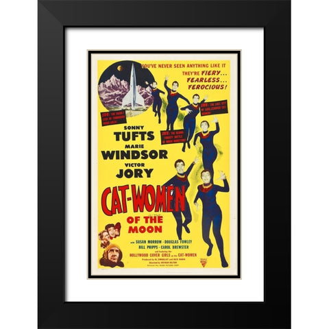 Cat-Women Of The Moon, 1954 Black Modern Wood Framed Art Print with Double Matting by Hollywood Photo Archive