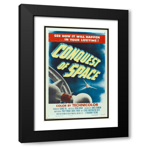 Conquest Of Space Black Modern Wood Framed Art Print with Double Matting by Hollywood Photo Archive