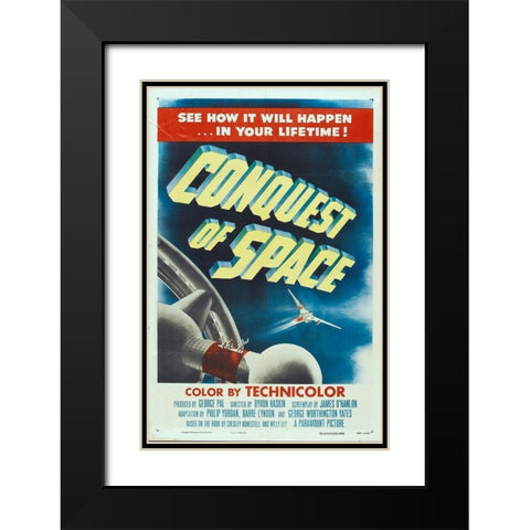 Conquest Of Space Black Modern Wood Framed Art Print with Double Matting by Hollywood Photo Archive