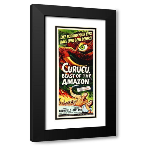 Curucu, Beast Of The Amazon, 1956 - Tall Black Modern Wood Framed Art Print with Double Matting by Hollywood Photo Archive