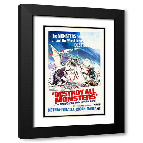 Destroy All Monsters, 1968 Black Modern Wood Framed Art Print with Double Matting by Hollywood Photo Archive