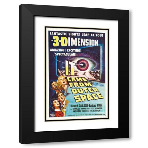 It Came From Outer Space - In 3-D Black Modern Wood Framed Art Print with Double Matting by Hollywood Photo Archive