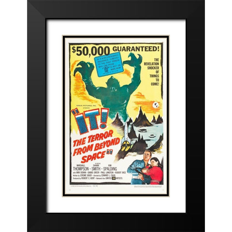 It! The Terror From Beyond Space Black Modern Wood Framed Art Print with Double Matting by Hollywood Photo Archive