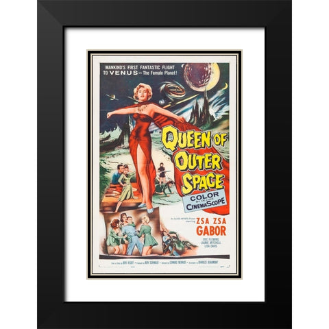 Queen Of Outer Space Black Modern Wood Framed Art Print with Double Matting by Hollywood Photo Archive