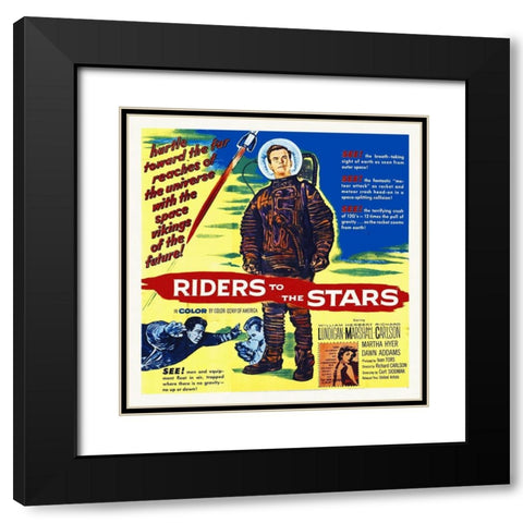 Riders To The Stars, 1954 Black Modern Wood Framed Art Print with Double Matting by Hollywood Photo Archive
