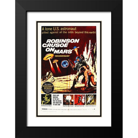Robinson Crusoe On Mars - Dramatic Scenes Black Modern Wood Framed Art Print with Double Matting by Hollywood Photo Archive