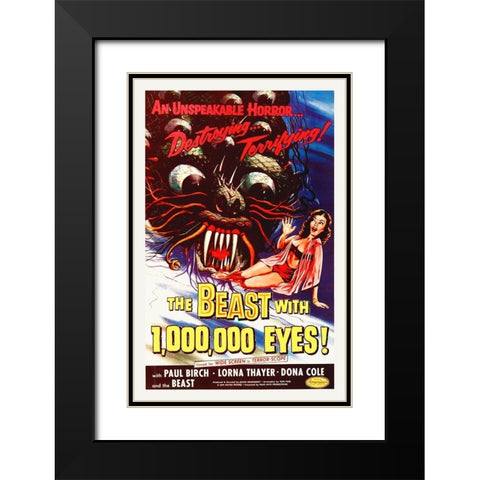 The Beast With 1,000,000 Eyes, 1955 Black Modern Wood Framed Art Print with Double Matting by Hollywood Photo Archive