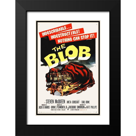 The Blob Black Modern Wood Framed Art Print with Double Matting by Hollywood Photo Archive